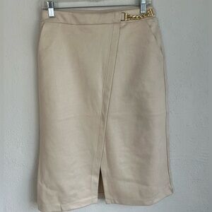 Marc New York Woman Cream Pancel Metal Details Skirt, Size XS